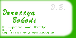 dorottya bokodi business card